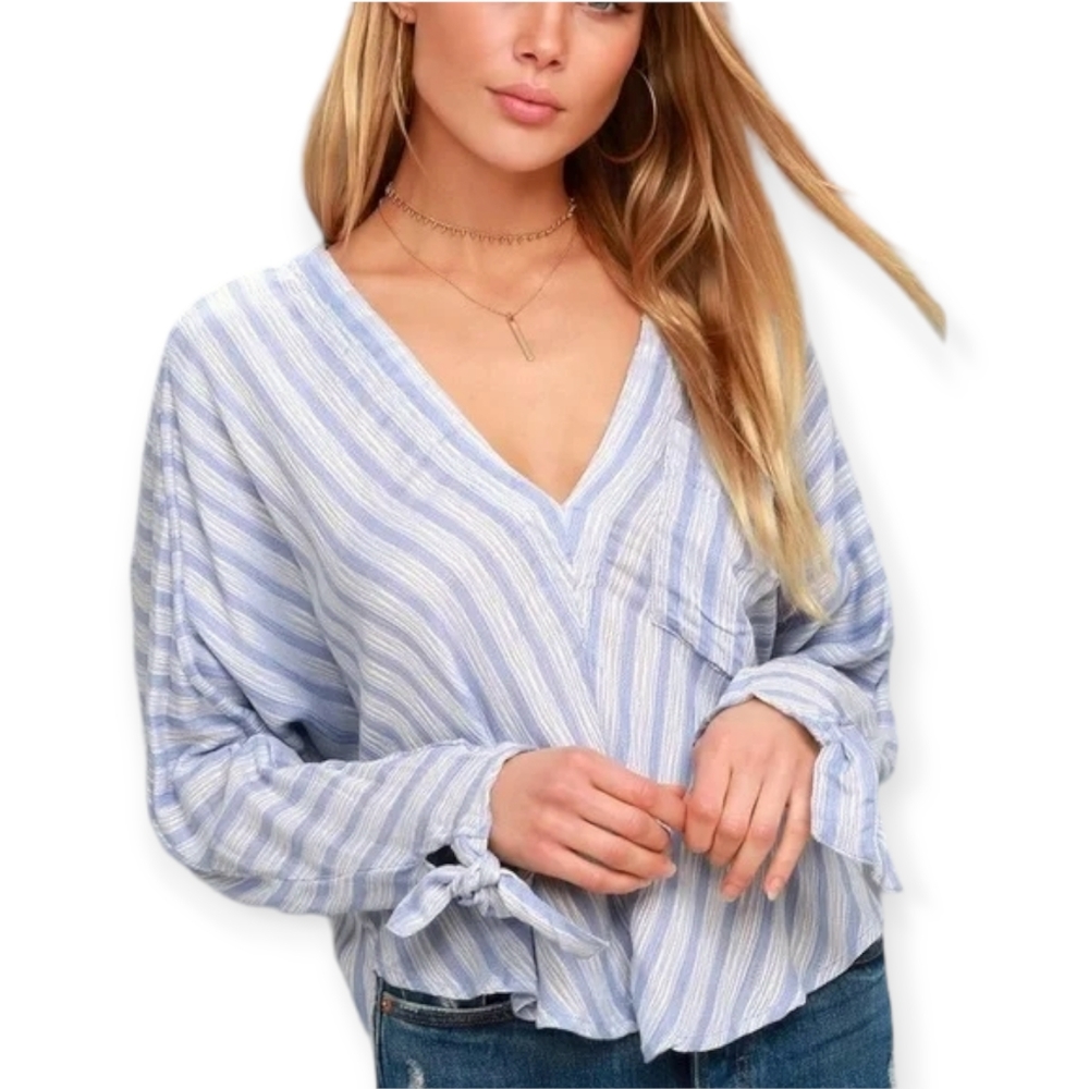 Free People Morning Dolman Striped Woven Top